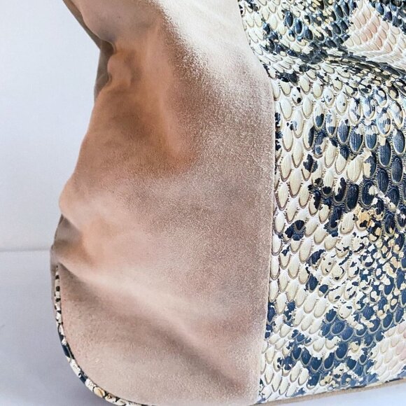 Vintage Reign Deerskin Faux Snakeskin  Convertible Clutch Shopping bag - Picture 5 of 10